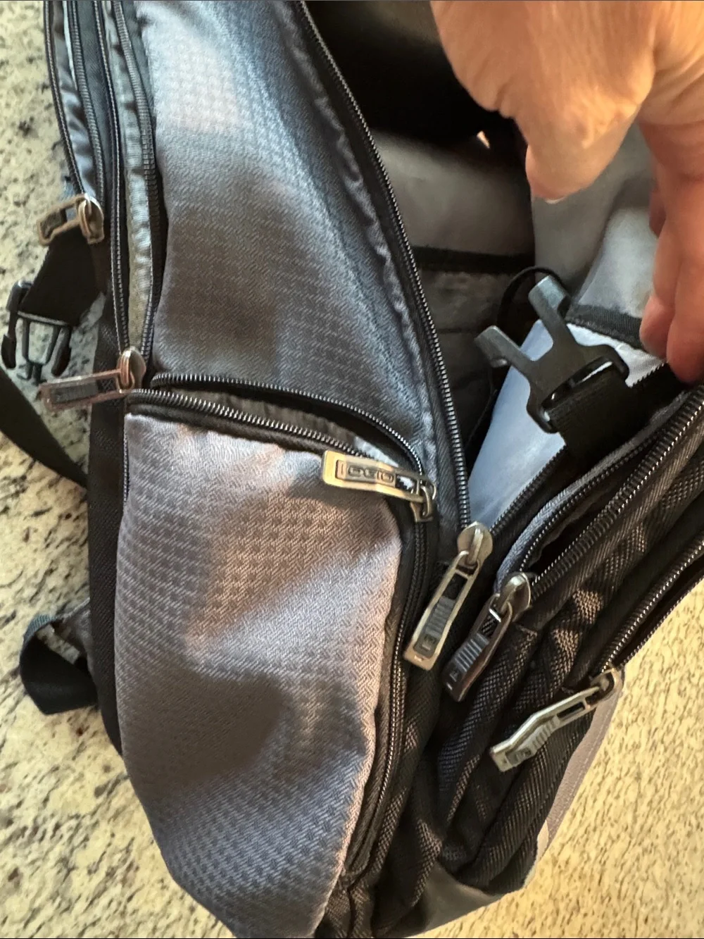 OGIO Prospect Gray and Black Multi-Compartment Travel Backpack